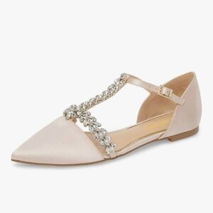 Jewel Badgley Mischka Jeweled Flats - Size 8